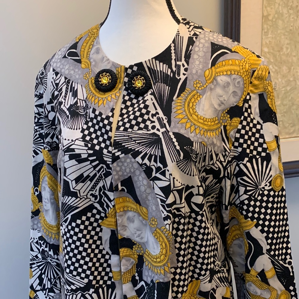 DIANE FREIS vintage gorgeous one of a kind swing jacket wool designer